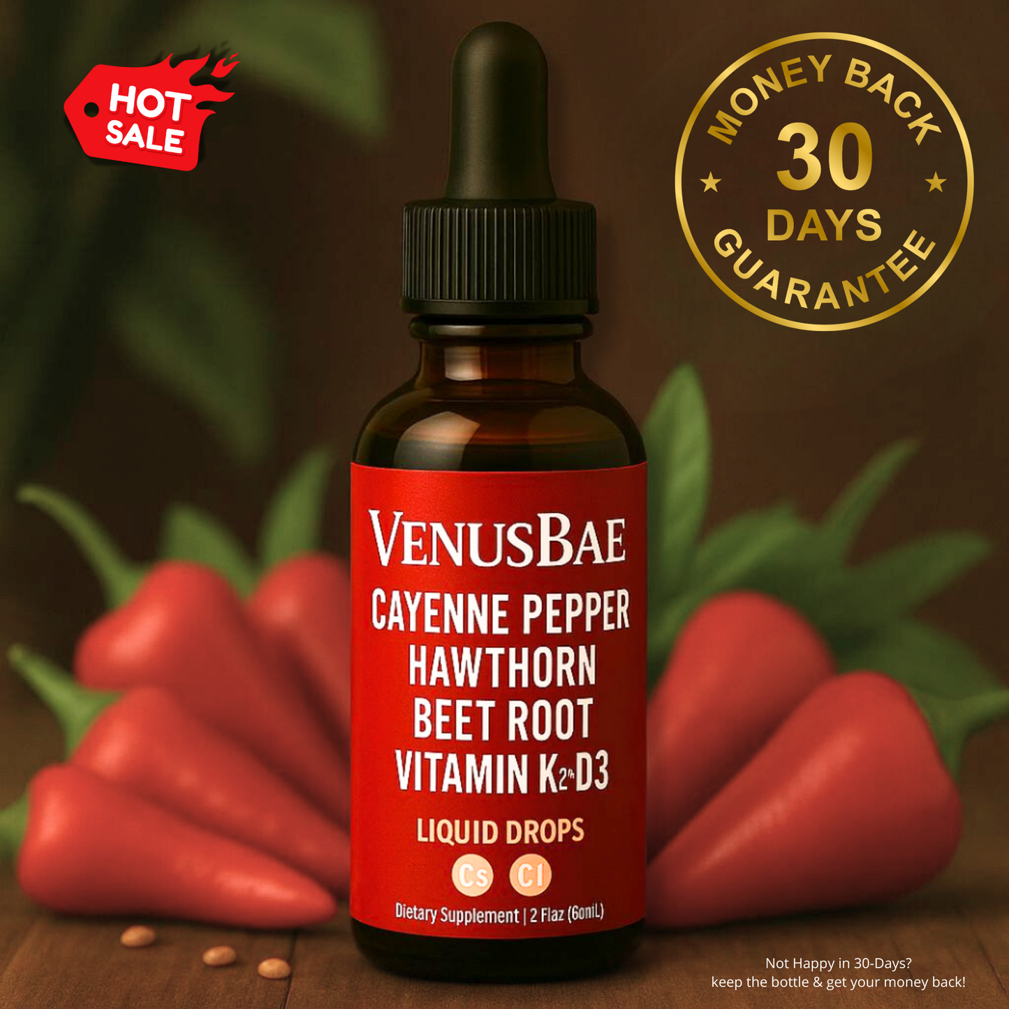 Cayenne pepper drops